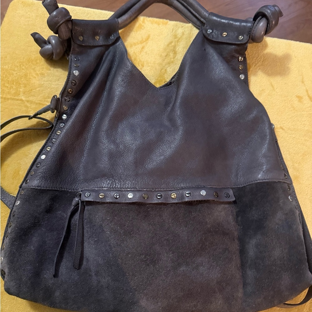 Elegant Black Leather Tote Bag